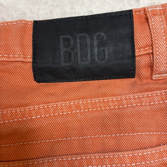 Urban Outfitters BDG Cut Off Carpenter Shorts Orange Rust Size 30 - Picture 8 of 9